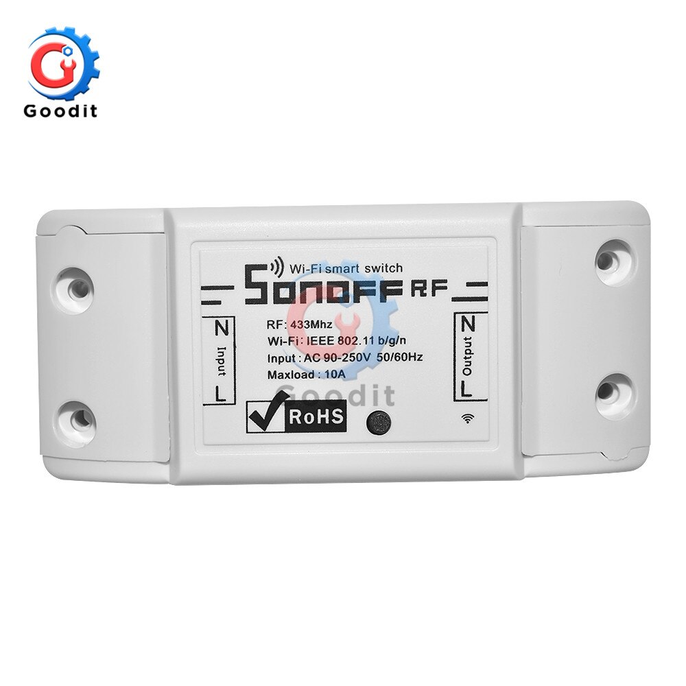 Sonoff RF WiFi Smart Switch 433Mhz RF Receiver Intelligent Remote Wireless Control For Smart Home Wifi Switch 10A 2200W
