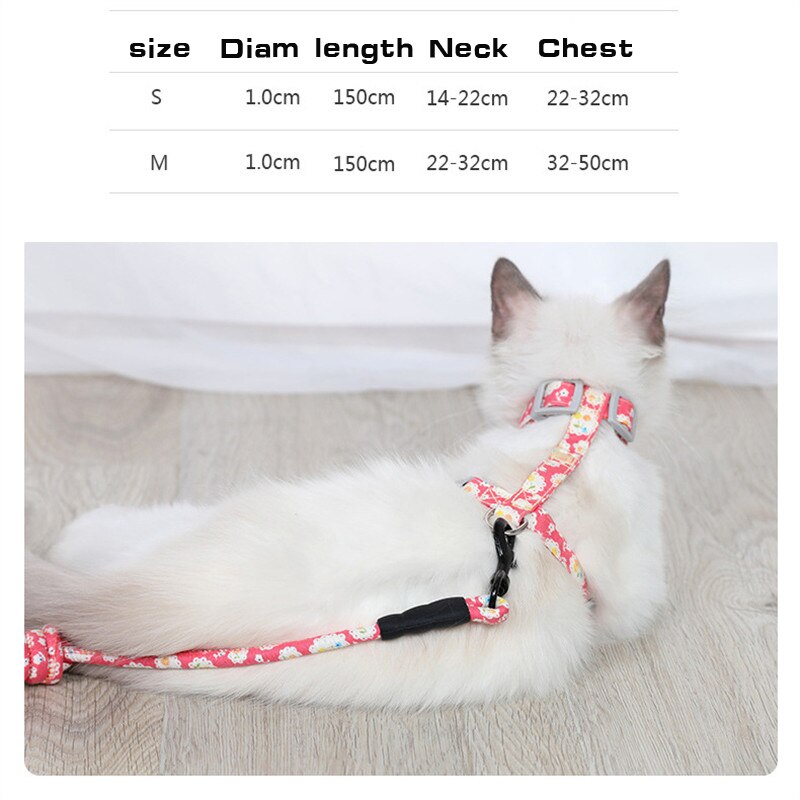 Cat Hand Holding Rope cat chain cat traction rope chest strap pet safe gentle leader come with me kitty harness bungee leash