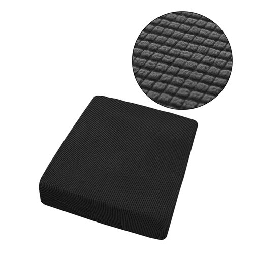 Niet waterdichte elastische bankhoes voor de woonkamer, waterdichte geruite bankhoes, strakke hoes voor thuis, effen kleur, hoes voor de bank: B-zwart