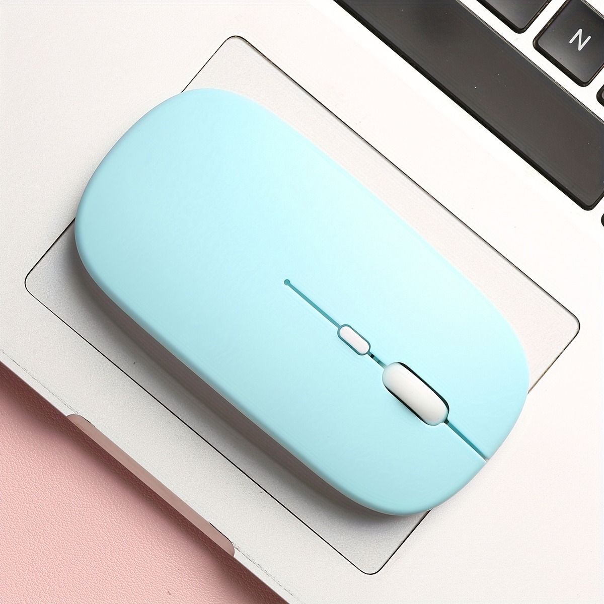 Wireless Dual Mode Mouse, Optical Mouse with Bluetooth and 2.4G connectivity, Ergonomic , Adjustable DPI for PC/Laptop: green