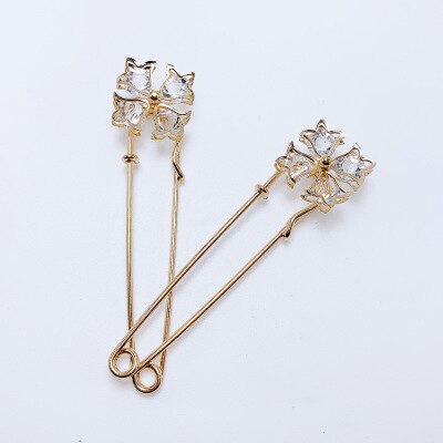 10 stuks kristallen strass broche jurk decoratie schattige gesp speld grote veiligheidsspeld kraag vrouwen sieraden voor kleding ornament: C