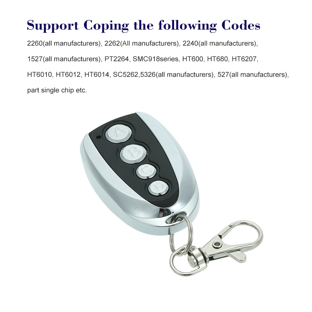 315MHz Cloning Clone Copy Code RF remote control For Universal Garage Door Gate Key Fob