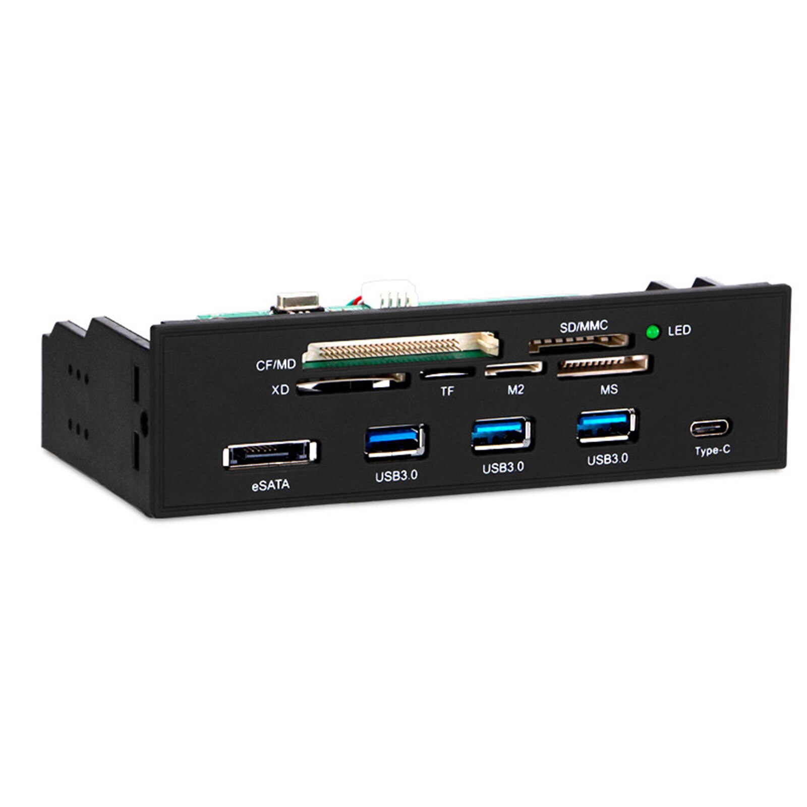 Multifunction Front Panel USB 3.0 Hub 5.25&quot; Media Dashboard Internal Card Reader Expansion Panel For Computer Case Front Bay​