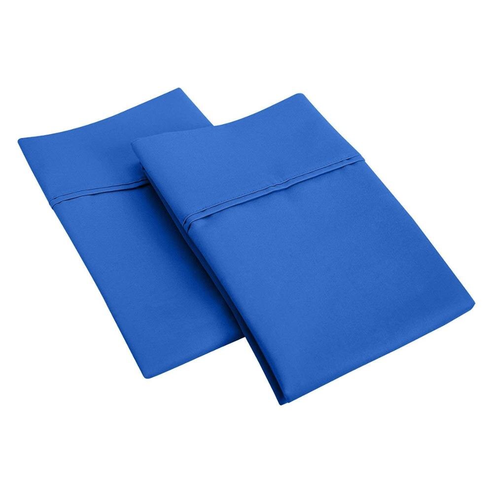 Vaaleansininen väri tyynyliina yksivärinen 100%  polyesteri tyynyliinat lyhyt tyylinen tyynynpäällinen 1 kpl 48cm*74cm xf336-8: Sininen