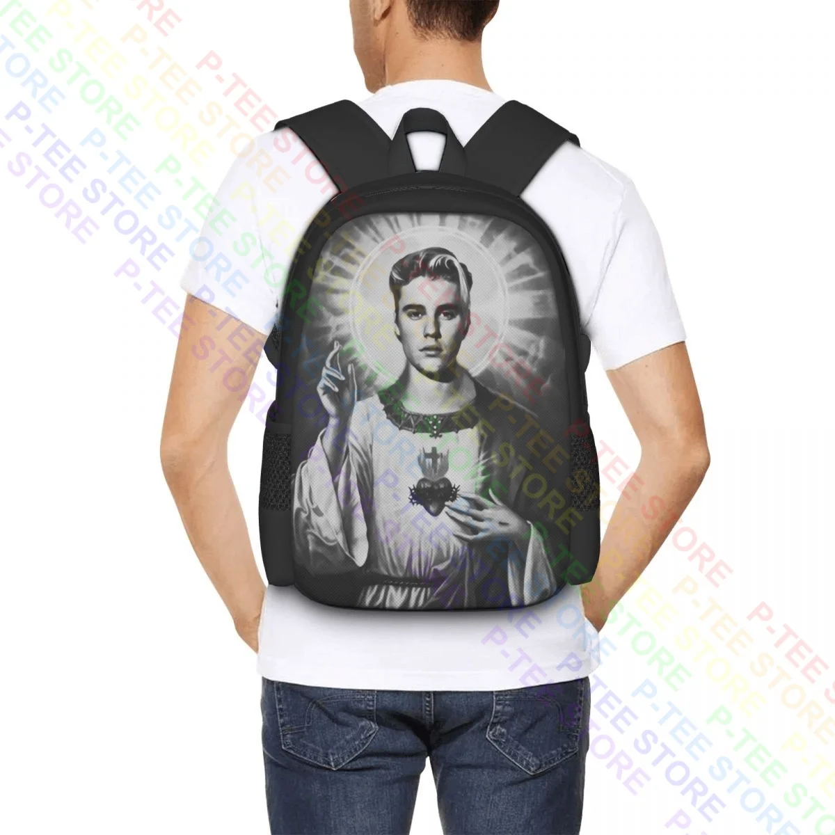 Justin Bieber The SaviourBackpack Bolsa de almacenamiento linda de gran capacidad