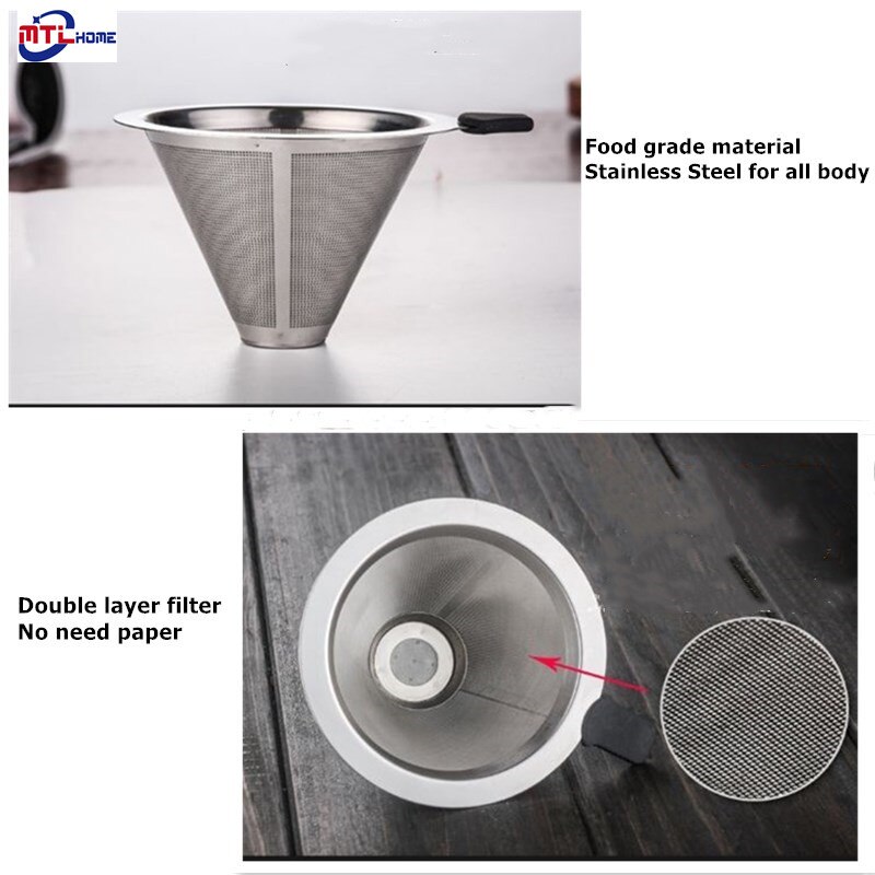 High-Temperature Resistant Glass Coffee Maker Coffee Pot Espresso Coffee Machine With Stainless Steel V60 Filter