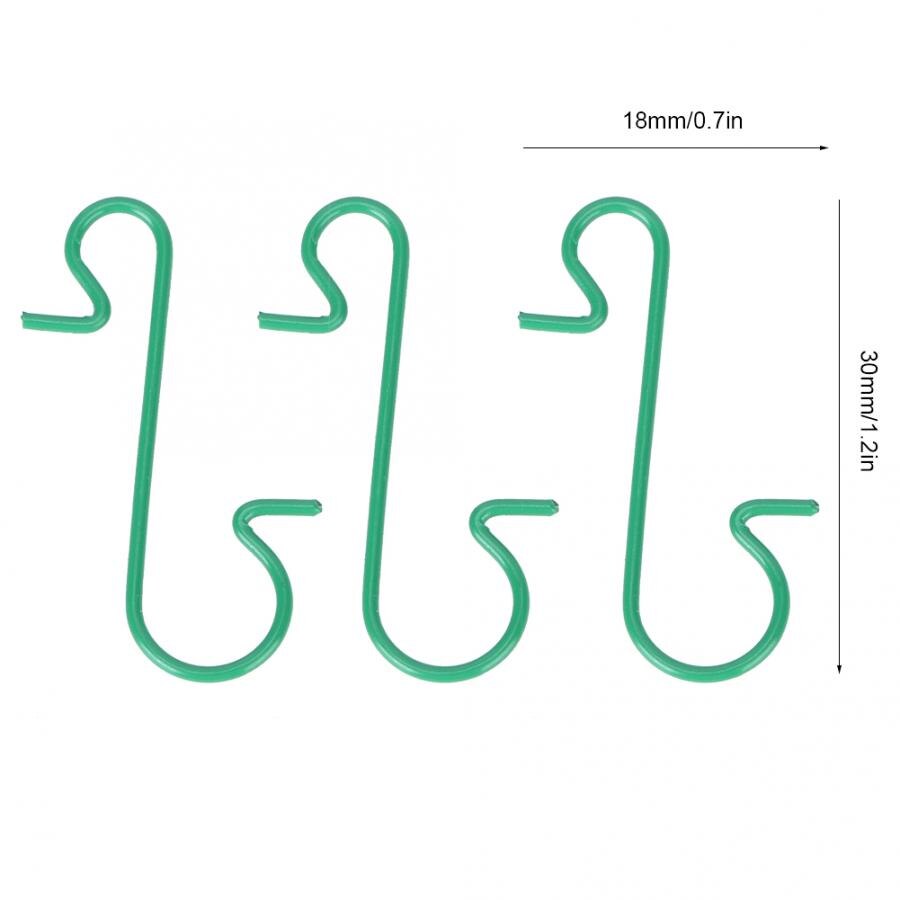 100pcs Multi-purpose Metal S Shape Hooks Christmas Tree Holder Decoration Accessory Metal Hook