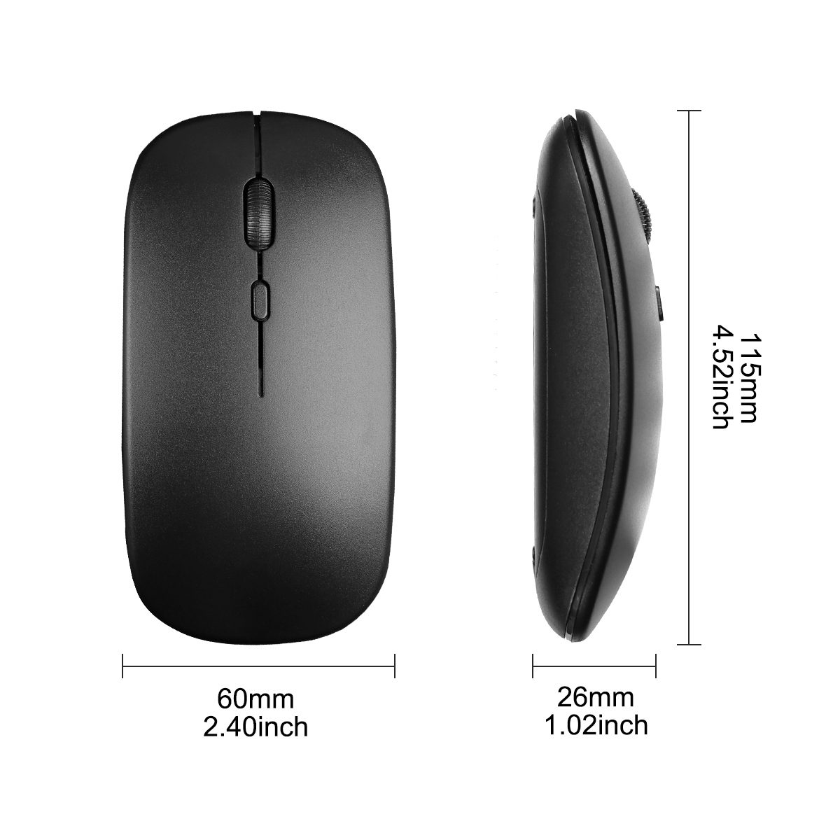 Bluetooth-Maus für Laptop (BT 5.0), Computer, Bluetooth-Maus, tragbare PC-Maus, Bluetooth, kompatibel mit Mac, MacBook Profi Luft