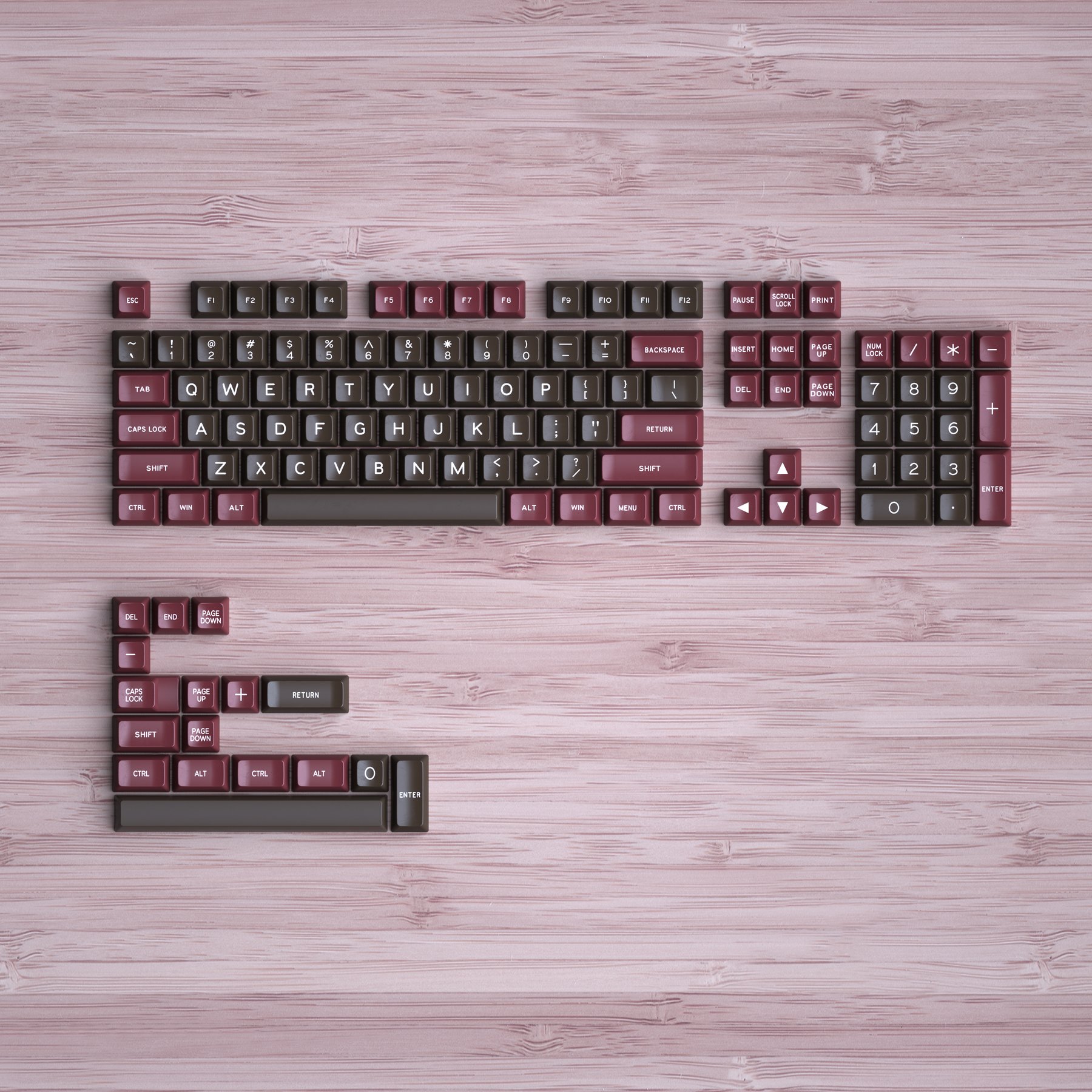 MAXKEY Retor Sa Keycaps Set ABS Doubleshot Key Cap Compatible For Cherry MX Switch Mechanical Keyboard 104 Key SA Profile