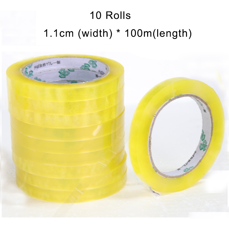 Supermarket sealing machine plastic bag tape bundle up tying tool bulk weighing bag tying sealer kitchen sealing clip: 10Roll Tapes - Clear