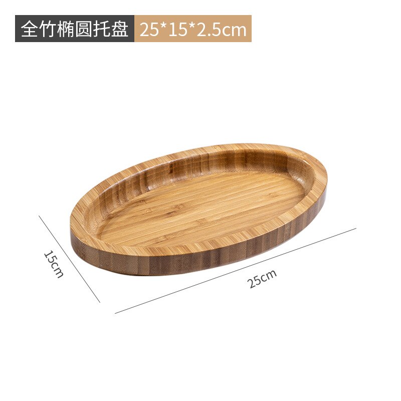 Bamboo Tray Home Restaurant Tea Set Tray Hotel Rectangular Refreshment Tray Simple Japanese Bamboo Fruit Tray Tea Tray: D1