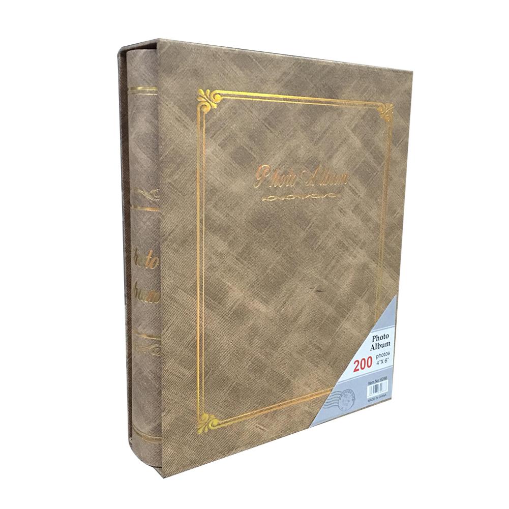 200 Photos Pages Photo Album Large Capacity Photo Albums For Wedding Valentine's Day: Brown