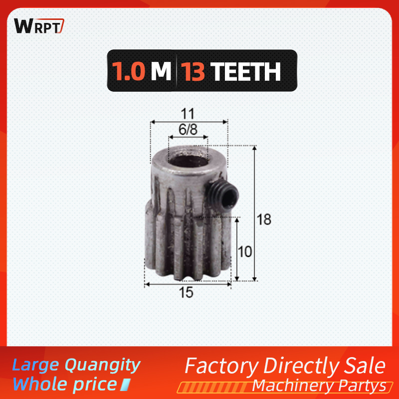 1Pcs 1Modulus 13T Gear Pinion Micro Gears Voor Mini Motor En Precisie Model Innerlijke Boring 6/8Mm