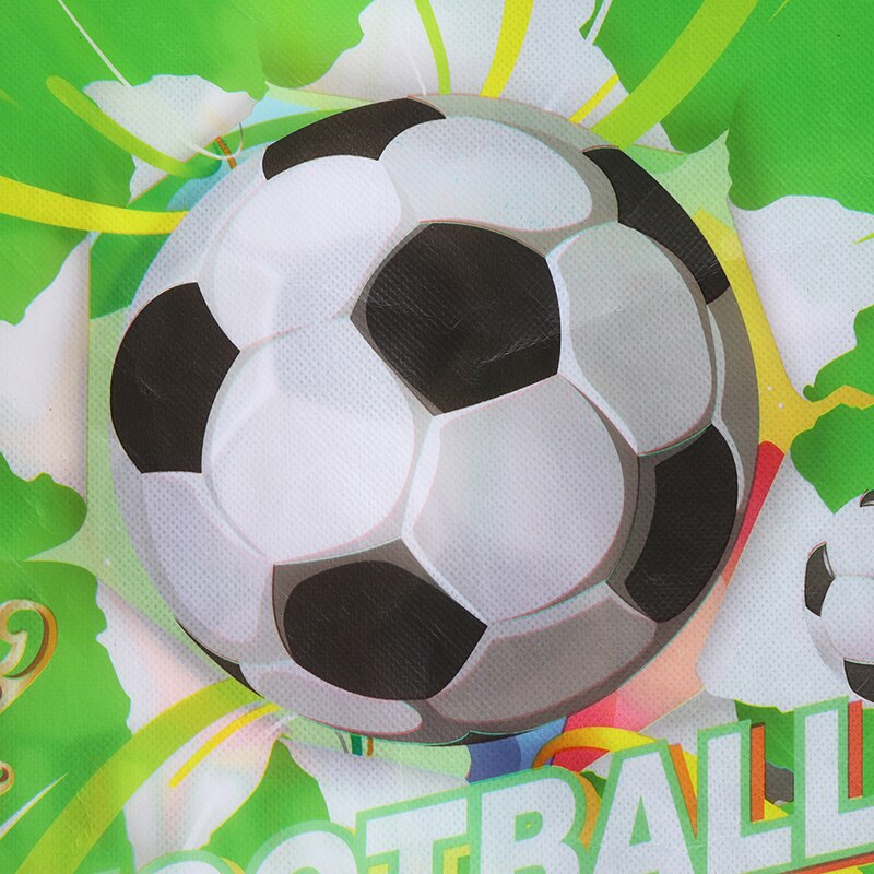 1 st grön fotboll dragsko väskor skolryggsäckar barn pojke favors non-woven tyg ryggsäck