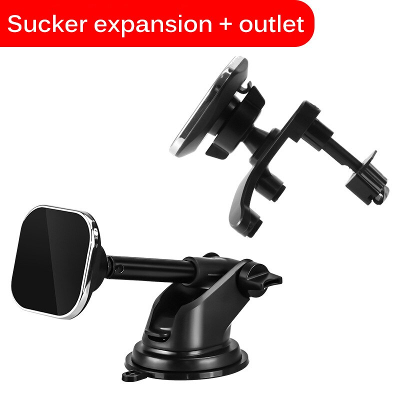 Draaibare Telescopische Magneet Magnetische Mobiele Telefoon Houder Zuig Voor Smartphone Telefoon Bedrijf Cars Automobiles Verstelbare Rack: Sucker Air outlet