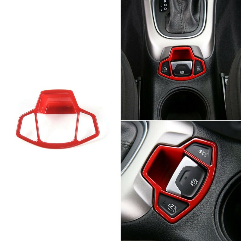 Quadro de freio de mão eletrônico interno do carro capa guarnição-vermelho para jeep renegado jeep compass 2015-2019
