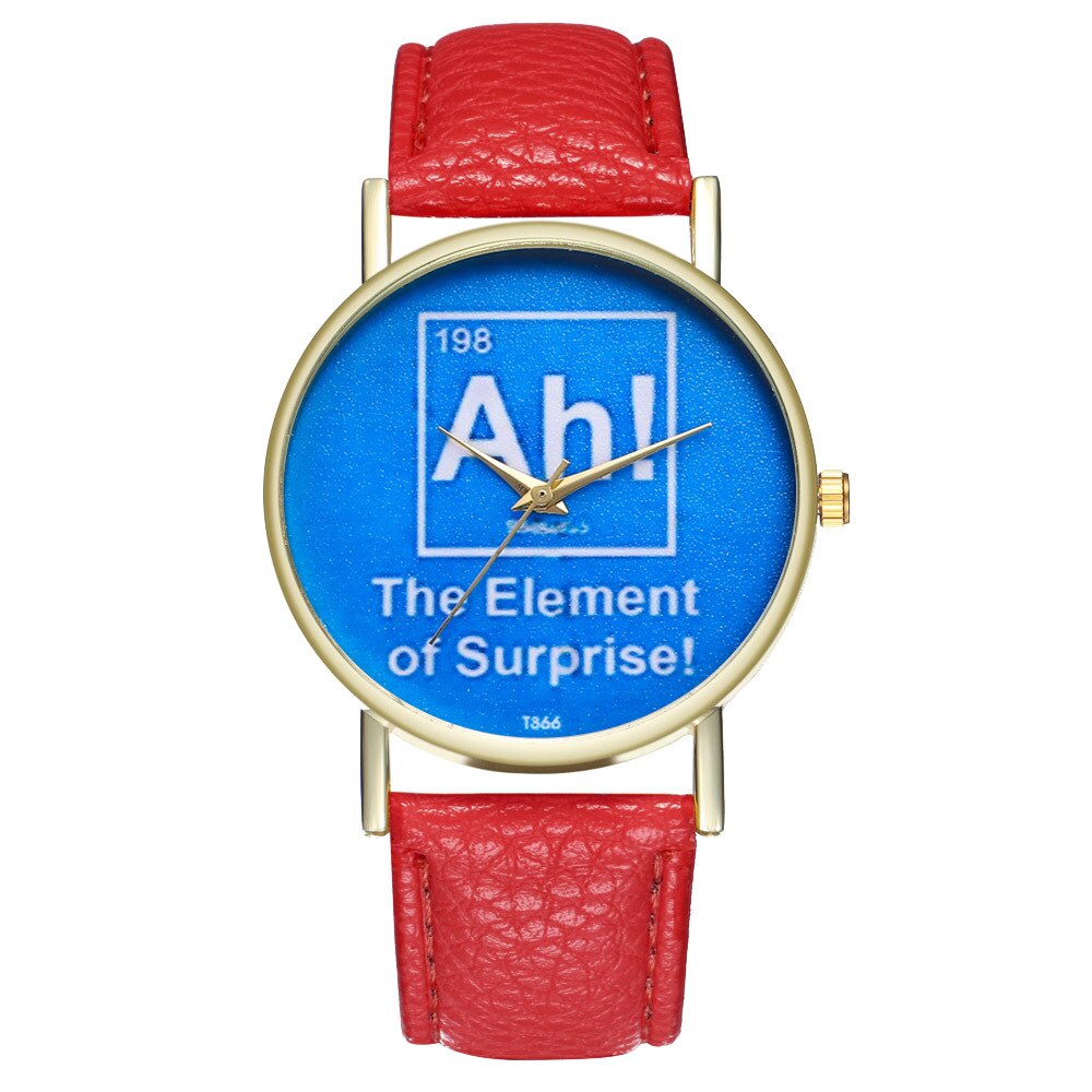 Creatieve Chemische Periodieke Tafel Horloge Met Kleurrijke Lederen Pols Unisex Diamanten Horloge Quartz Horloge