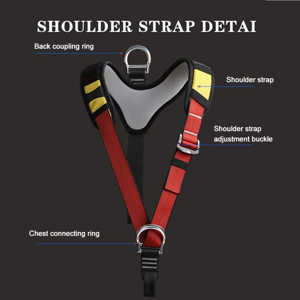 Outdoor Rock Climbing Mountaineering Aerial Work Safety Shoulder Strap Harness