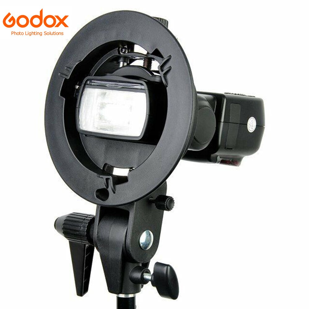 Godox-Soporte de Flash tipo S Bowens S, montaje Universal para Speedlite Flash Snoot Softbox foto studi panal paraguas