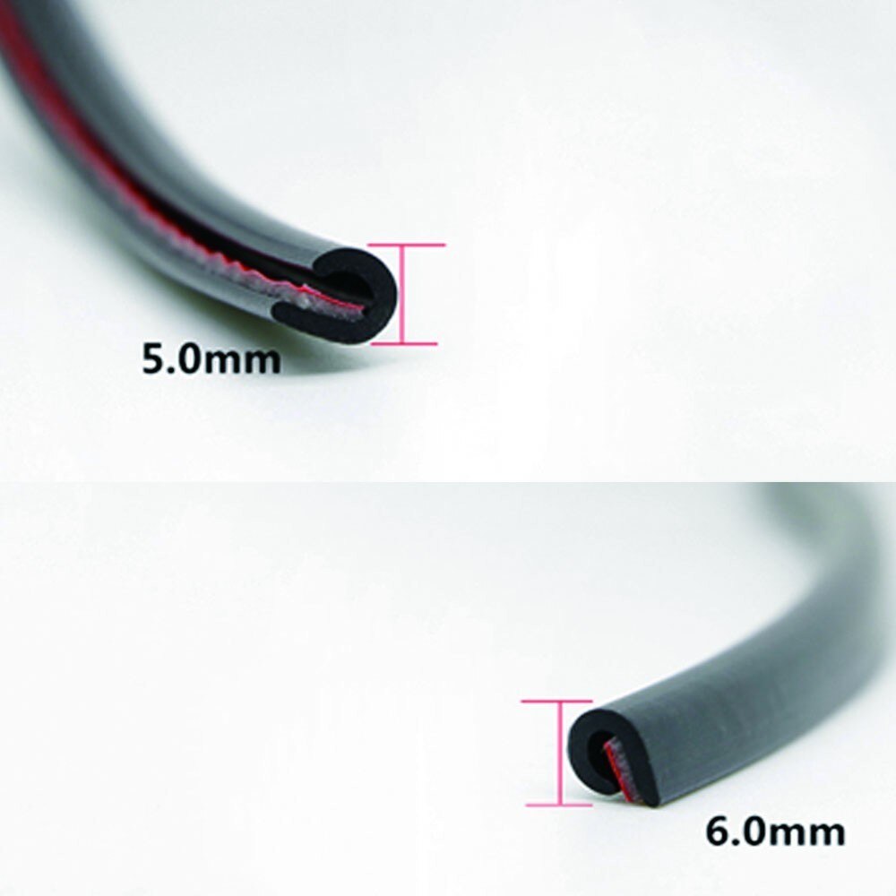 5m auto deurrand rubberen afdekking beschermstrip voor peugeot 206 307 406 407 207 208 308 508 3008 4008