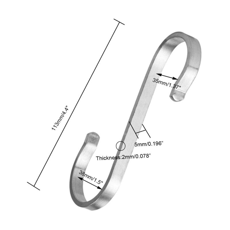 Duty Stainless Steel Flat S Shaped Hooks Fit for Pots Utensils Plants Clothes Towels Pans Cups with Slight Bent End-Pack of 12: plum