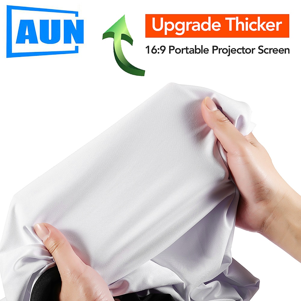 | Aun Projector Scherm 133/120/100 Inch Dikker Opvouwbare Draagbare Witte Doek Materiaal Voor 1080P 4K 2K Home Theater