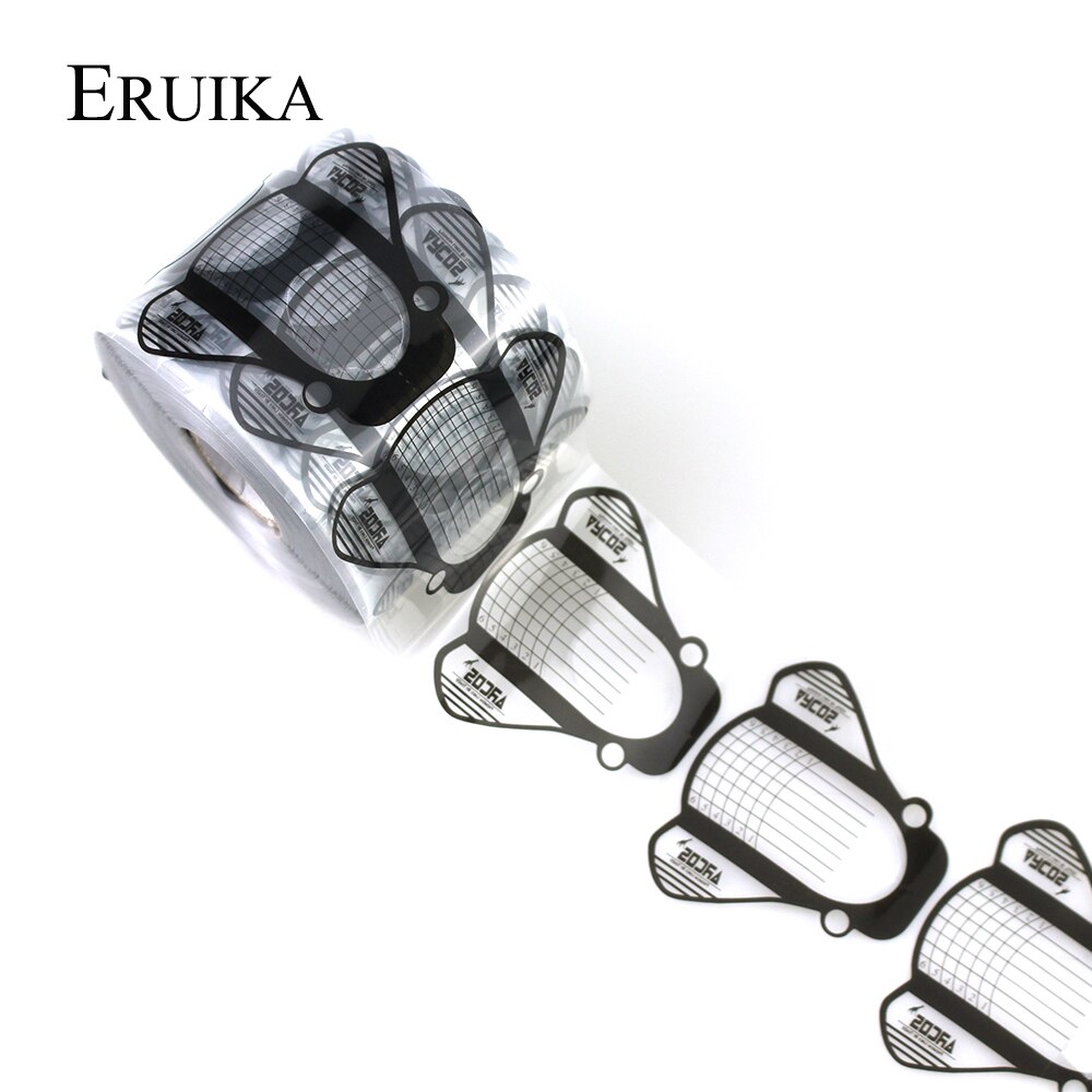 Eruika 20pc/100pc negleform negle gel forlængelse klistermærke oval form selvklæbende akryl skyder til neglelak guide tips