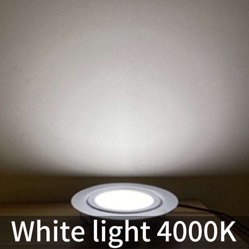 Spot led slim inbyggd spotlight tak downlight 110v-220v köksskåp vitrinskåp badrumslampa inbyggd: Vit 4000k / Inte dimbar