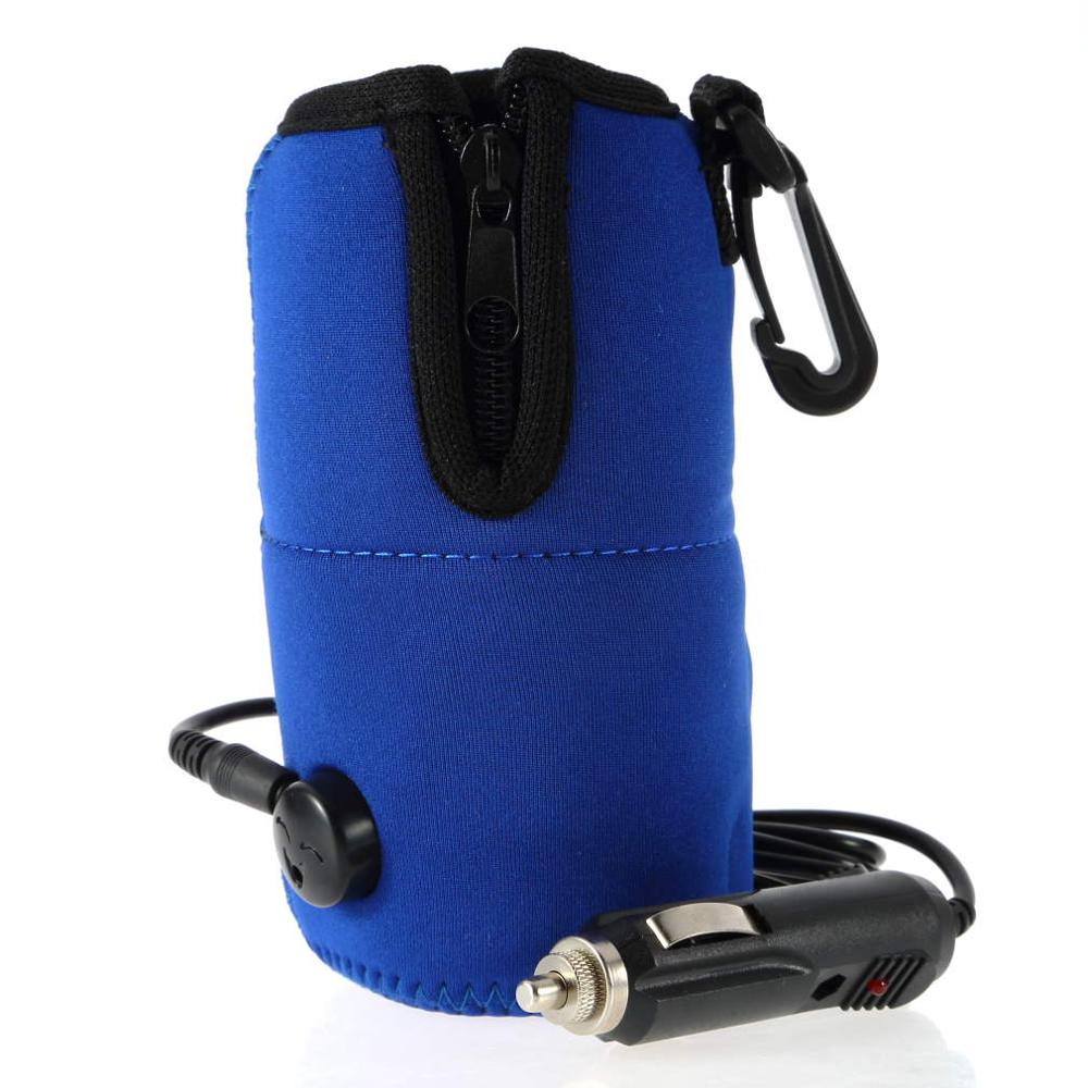 12V Draagbare Dc Auto Babyflessenwarmer Heater Cover Portable Eten Melk Travel Cup Covers 100%