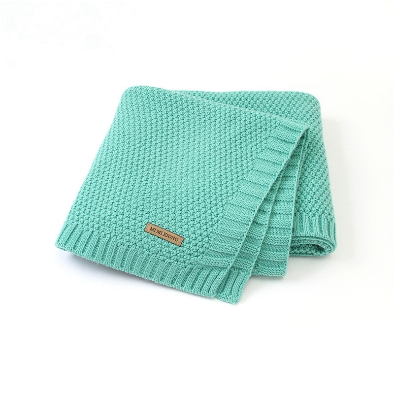 freundlicher Decke Baby Kinderwagen Decke Einfache Baby Decken Gestrickte Neugeborenen Swaddle wickeln Weich Kleinkind Sofa Krippe Decke: C7-100x80CM