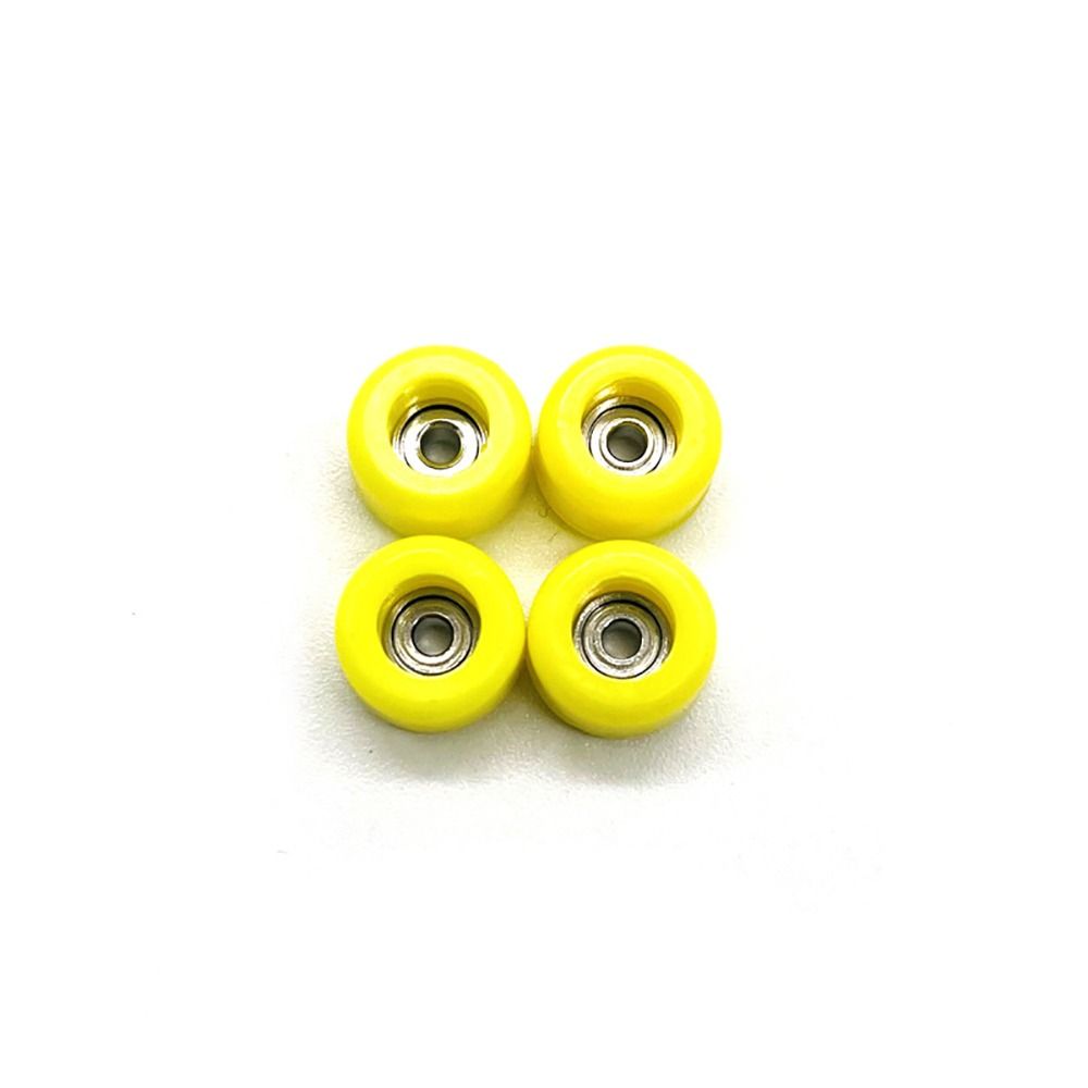 4Pcs Bearing Wheel PU Metal Urethane Fingerboard Wheels CNC Mini Finger Skate Board Accessory: black