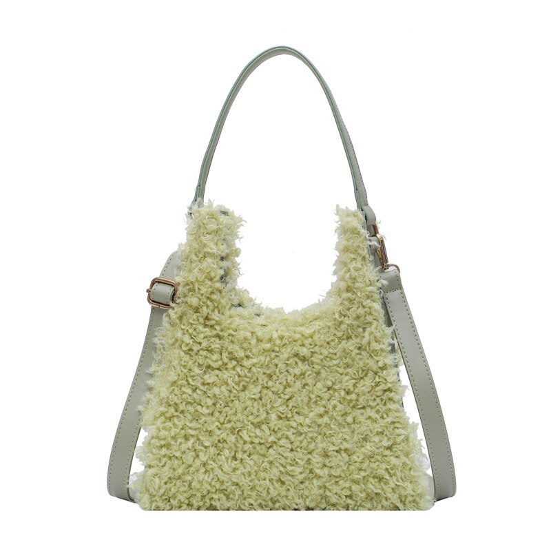 Lamm Plüsch Tasche Große Kapazität frauen Tasche Neue Stil Hohe Textur Eine-Schulter Crossbody Unterarm Tasche Pelzigen flauschigen
