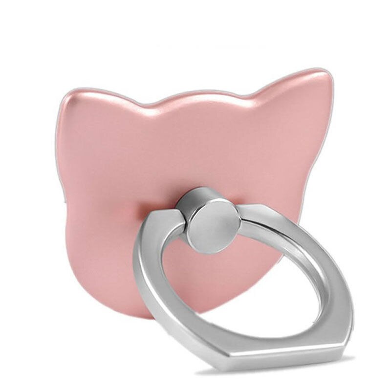 360 Degree Finger Ring Cat Head Ring Cartoon Mobile Phone Smartphone Stand Holder For all Smart Phone Luxury Models