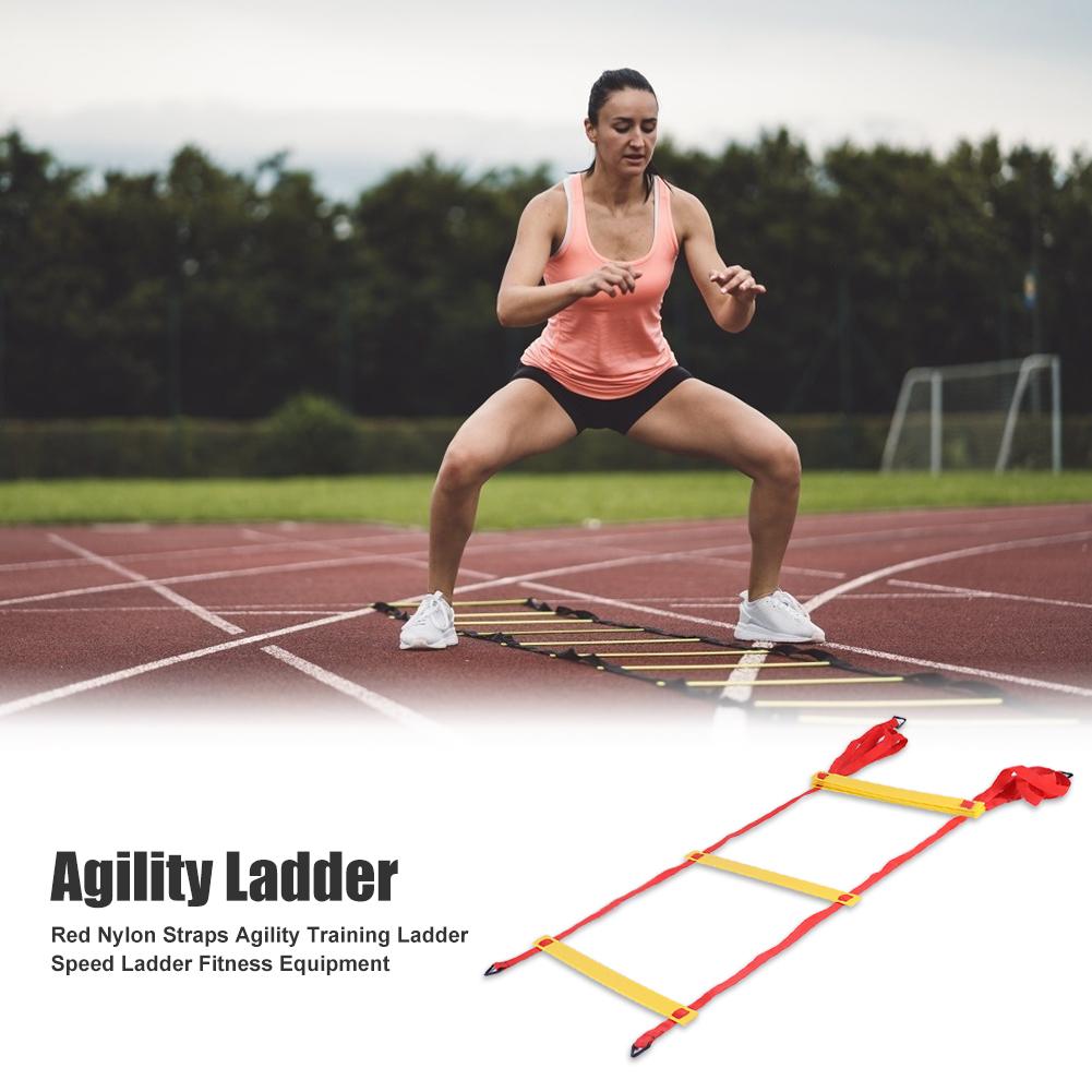 3/5/6/8/10 Scaletta di agilità di Formazione Passo Scaletta Velocità Cinghie Scala di Corda scheda di Calcio di gioco del Calcio di scala attrezzature per il fitness Campana
