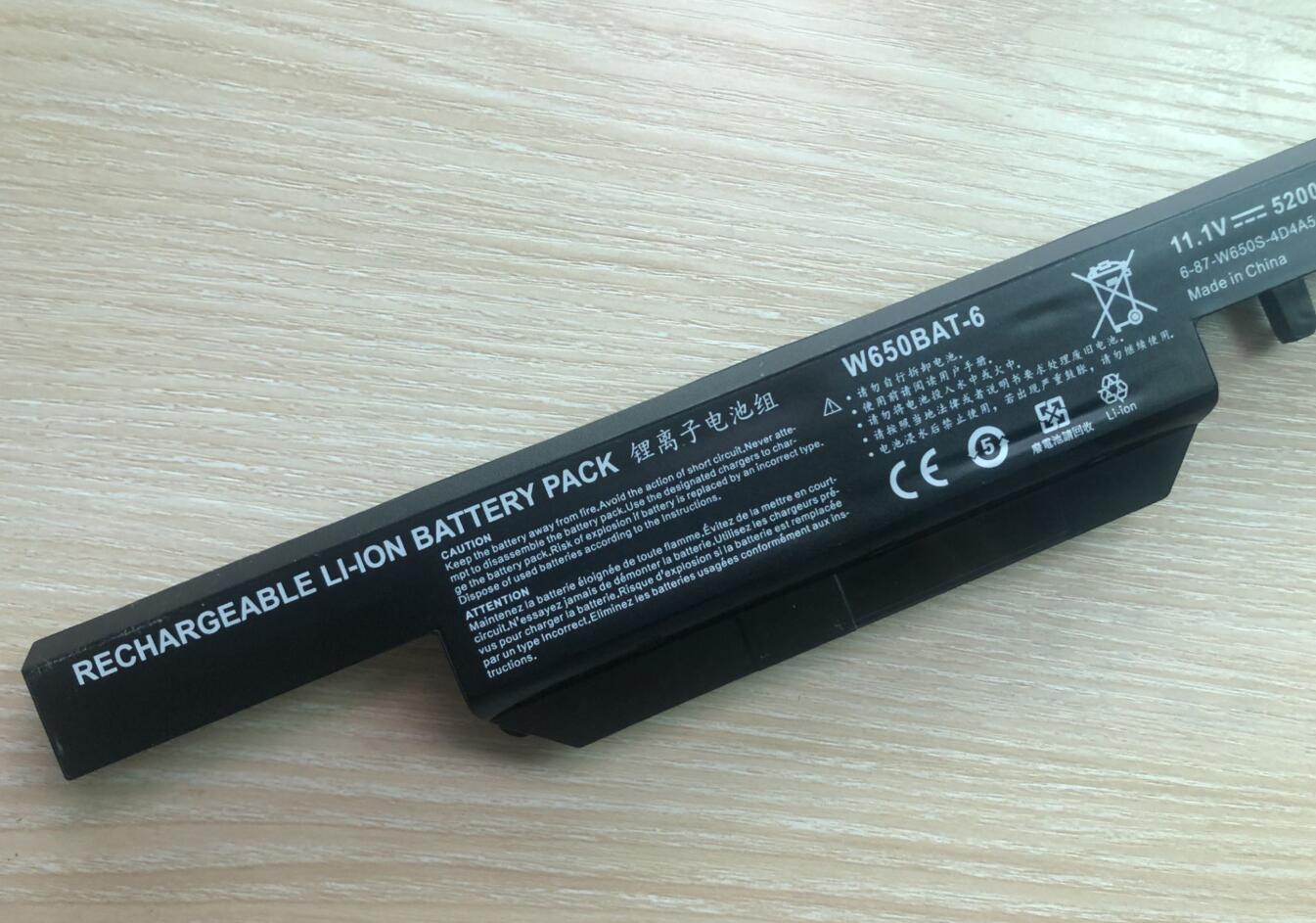 W650bat 6 batterie D&#39;ordinateur Portable pour Hasee K610C K650D K570N K710C K590C K750D série Clevo W650S W650BAT-6 batterie