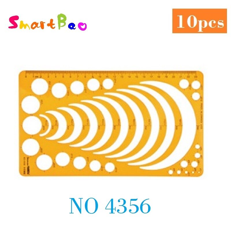 Arc Radius Drawing Template Semicircle Ruler Drafting Template Jewelry Building No.4356: Ten Pcs Ruler