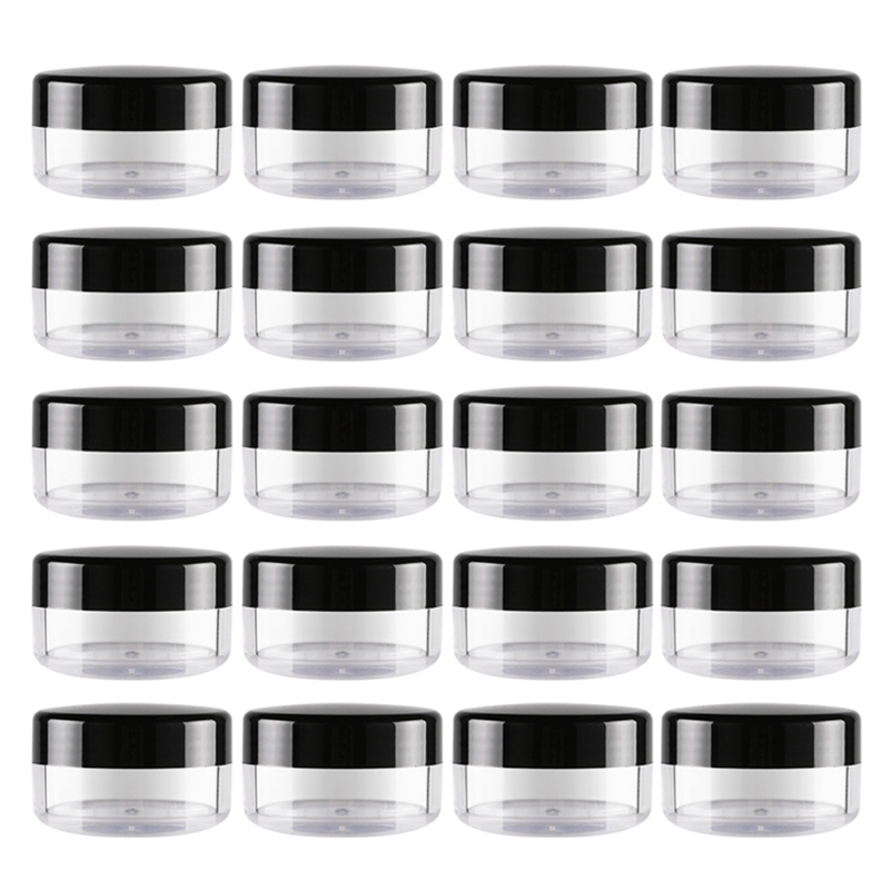 Plastic Travel Bottles Set with Leak Proof Black Lid Portable Squeezable Refillable Divide Storage Bottles Toiletries S27 21: 3