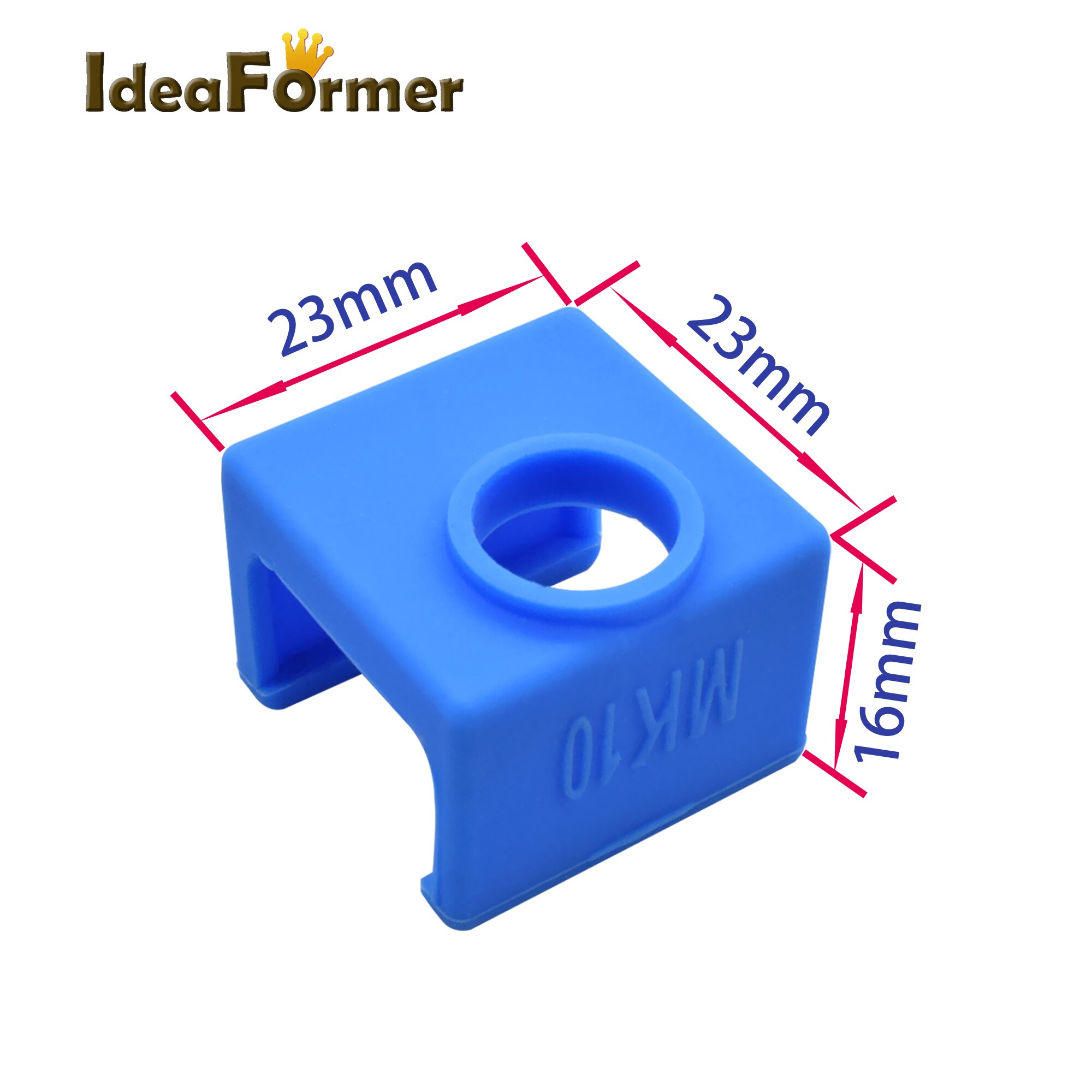 Chaussettes en Silicone pour imprimante 3D, 2/5 pièces, adaptées au bloc en aluminium MK10, Reprap j-head, extrudeuse Hotend, couverture de bloc chauffant