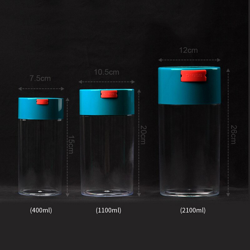 Vacuum Airtight Can Food Storage Container Plastic Kitchen Dried Fruit Box Multigrain Tank Kit Bottle Jars Sealed Coffee Grains