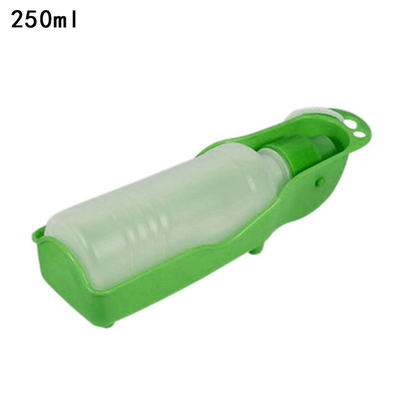 DIDIHOU, 1 botella de agua de policarbonato para perros, 250ml, botella portátil plegable para beber, Bol para beber al aire libre para viajar: Green