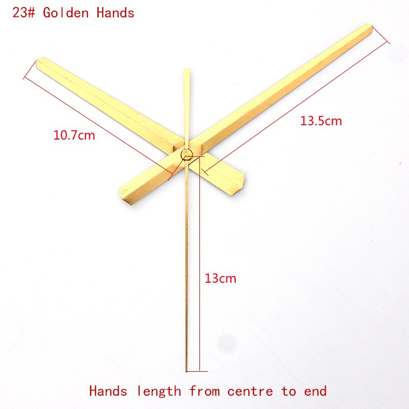 S As 23 # Gouden Handen Metalen Aluminium Materiaal DIY Klok Handen Quartz Klok Accessoire DIY Klok kits