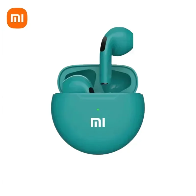 Xiaomi pro 6 äkta trådlösa hörlurar bluetooth 5.2- hörlurar tws spelstereo brusreducering tung bas mini in-ear-hörlurar: Grön