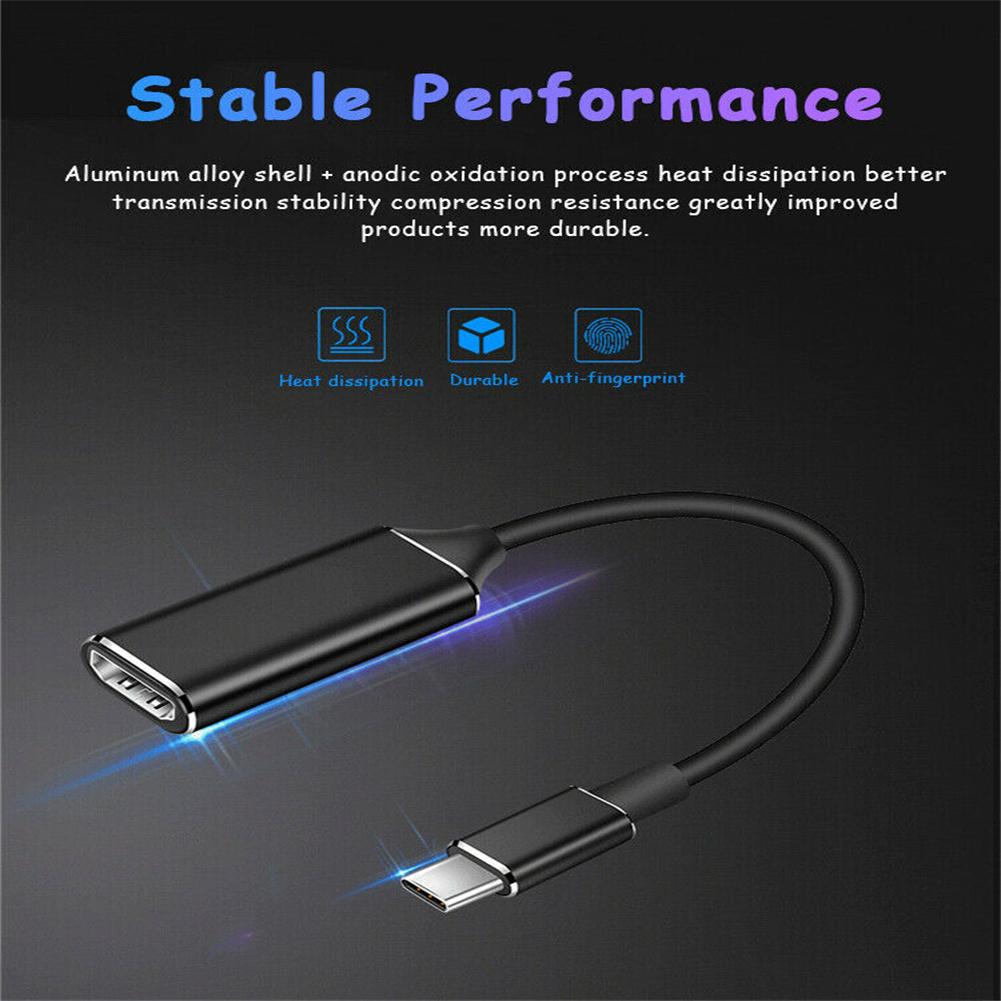 Usb C Naar Hdmi-Compatibele Kabel Type-Hdmi-Compatibele Adapter Kabel Converter Voor Pc Laptop Macbook Huawei mate 30 Converter