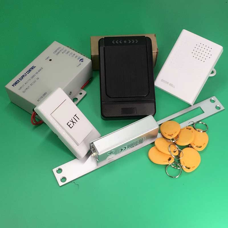 Access Control System Full Kit Set Waterproof RFID Reader+NC Electric Strike lock