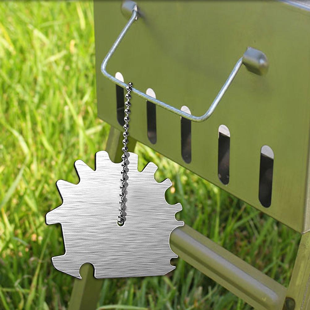 Barbecue Grill Schraper Roestvrij Stalen Rooster Grill Schraper Lichtgewicht Draagbare Barbecue Grill Schraper Cleaner Tool