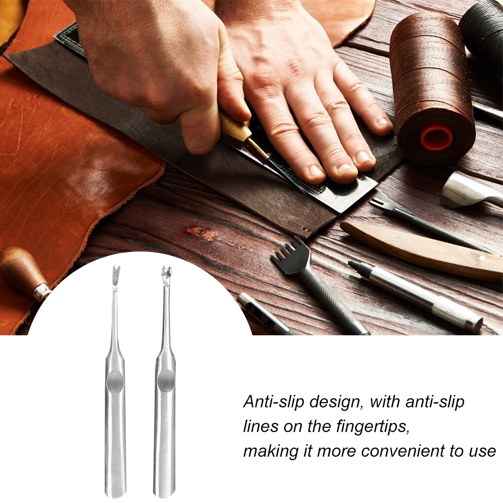 U + V w kształcie skóry szwy narzędzie robić skórowania wykrojnik otworów zestaw skórzany rcraft dziurkacz krawędzi Beveler narzędzie zestaw