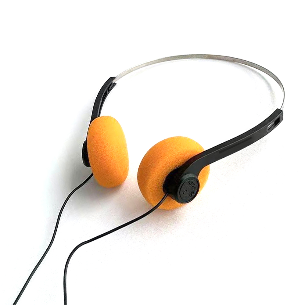 New Music Headphone Walkman Retro Portable Voice Noise Reduction Wired piccole cuffie sport Fashion Photo Props: BIANCO