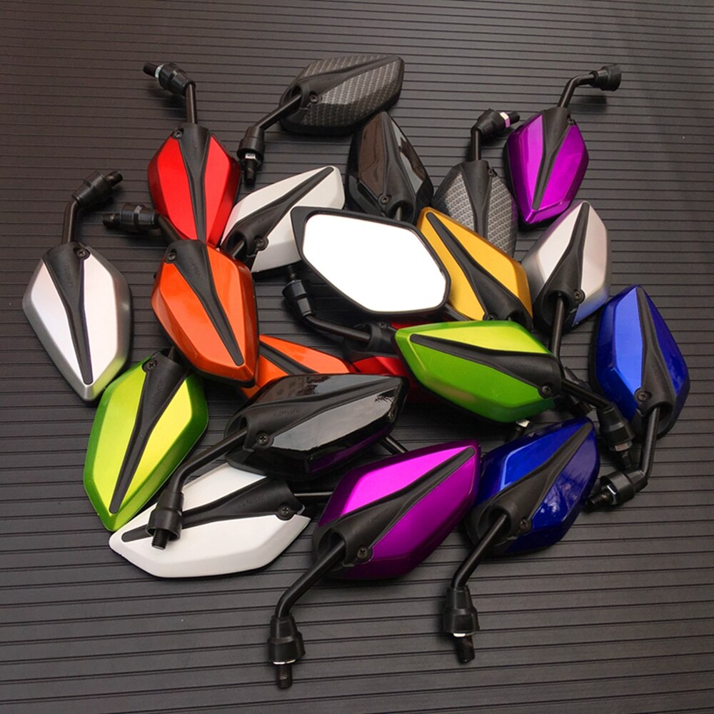Universual Motorfiets Achteruitkijkspiegels Motorbike 360 Graden Rotatie Motorrijwiel Scooter Side Spiegels 10Mm