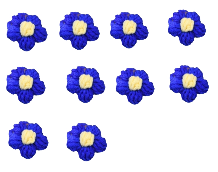 10 Uds. De cabeza de flor tejida, adorno de ramo de hilo de ganchillo, clavel, broche de horquilla tejido a mano, accesorios de costura DIY: Naranja