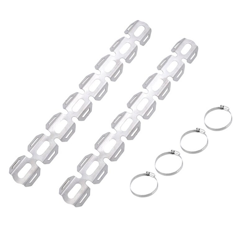 Motorcycle Exhaust Muffler Pipe Leg Protector Guard Muffler Pipe Cover for BMW R1200 F800GS F700GS F650GS (Silver)